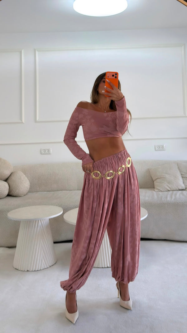 חליפת מונקו ורוד עתיק