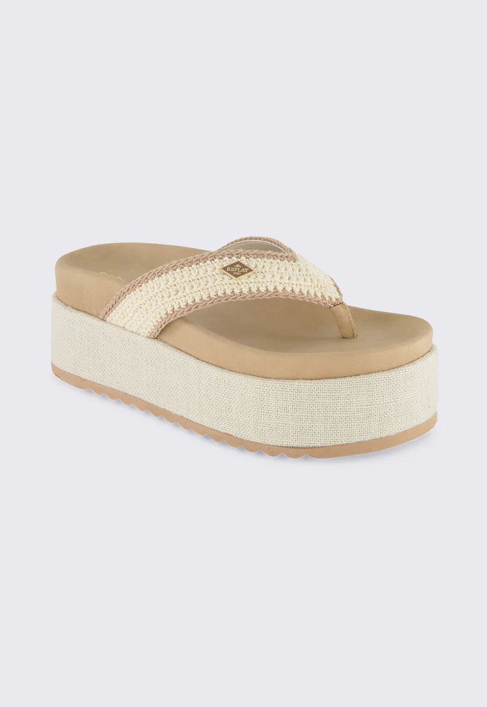 כפכף פלטפורמה beige
