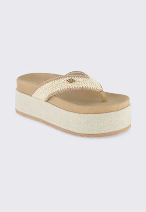 כפכף פלטפורמה beige