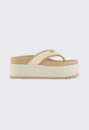 כפכף פלטפורמה beige