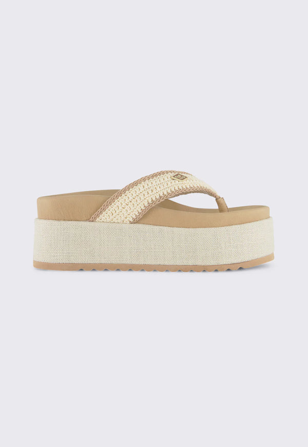 כפכף פלטפורמה beige