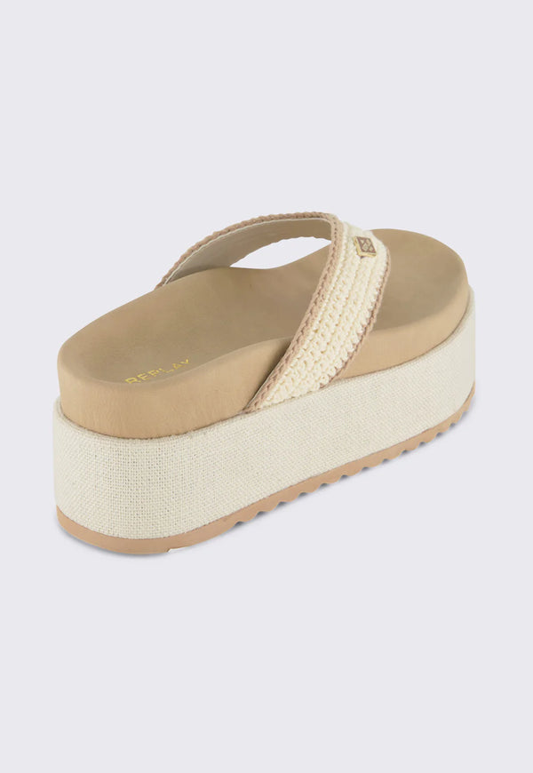 כפכף פלטפורמה beige