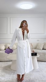 ⁦שמלת בלייזר ⚪️⁩ – תמונה ⁦2⁩